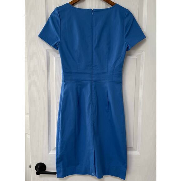 J.Crew New Women's Blue Square Neck Short Sleeve Dress Size 2 - Picture 12 of 13